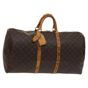 LOUIS VUITTON Monogram Keepall 55 Boston Bag M41424